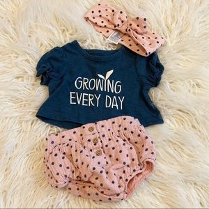 Baby Girl Crop Top Set